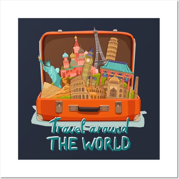 Travel Around The World Wall Art by Mako Design 